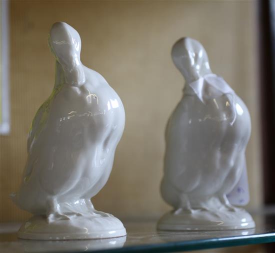 2 Meissen figures of ducks